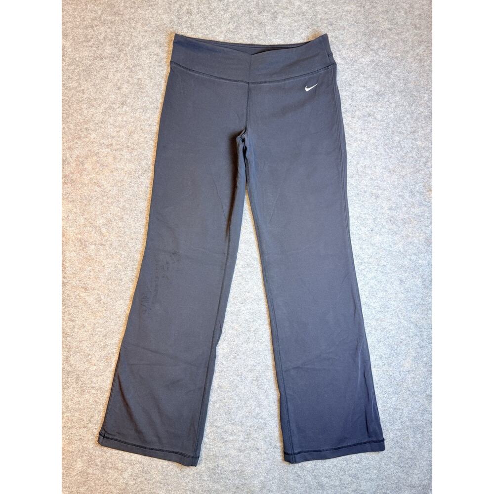 Nike Dri-FIT Womens Black Flare Leg Yoga Pants Training Trousers Size M